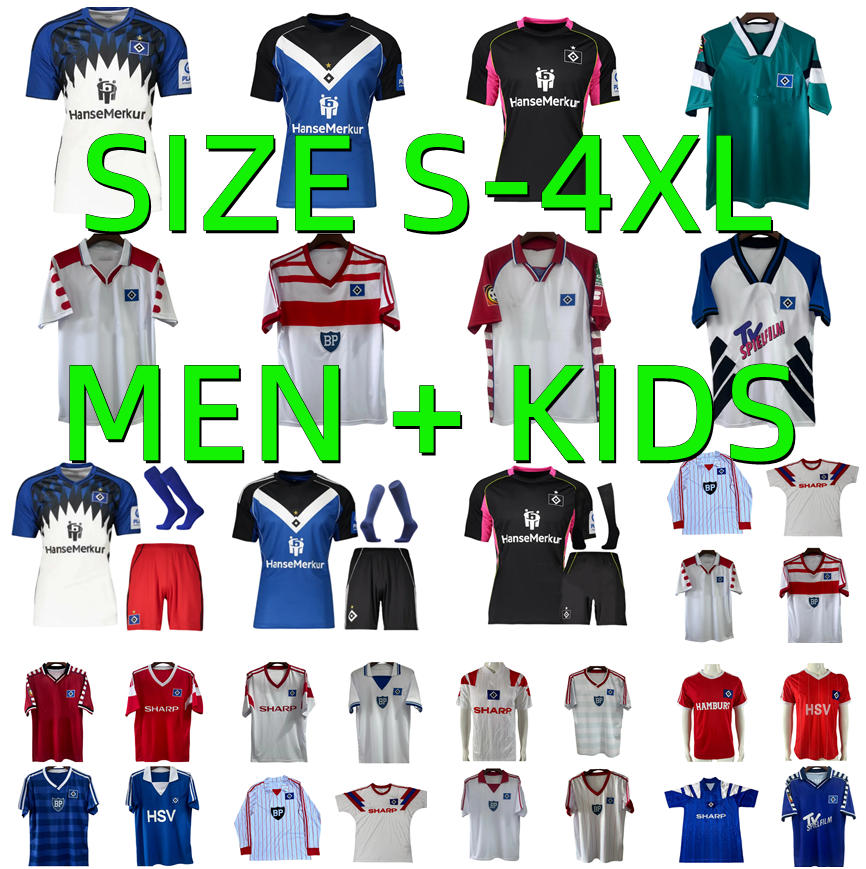 25 26 Hamburger SV Soccer Jerseys Retro 83 84 86 92 93 Home Football Shirts DOMPE REMBERG GLATZEL 2025 2026 HSV JATTA STANGE REMBERG SCHONLAU Men Kids kits sets