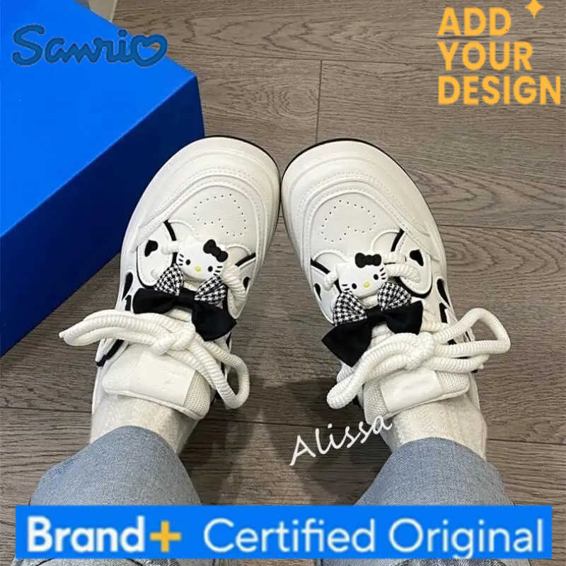 Sanrio Kawaii Sneakers Hello Kitty Casual Shoes Female Cartoon Anime Thick Bottom Shoes Cute Girls Student Womens Casual Sneakers H251223