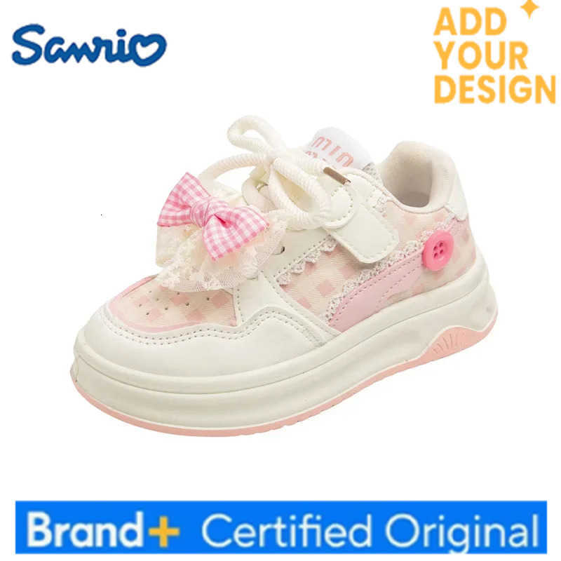 Sanrio Sweet Bowknot Lace Sneakers Fashion Autumn Kids Sneakers Platform Sole Design Childrens Versatile Casual Shoes H251223