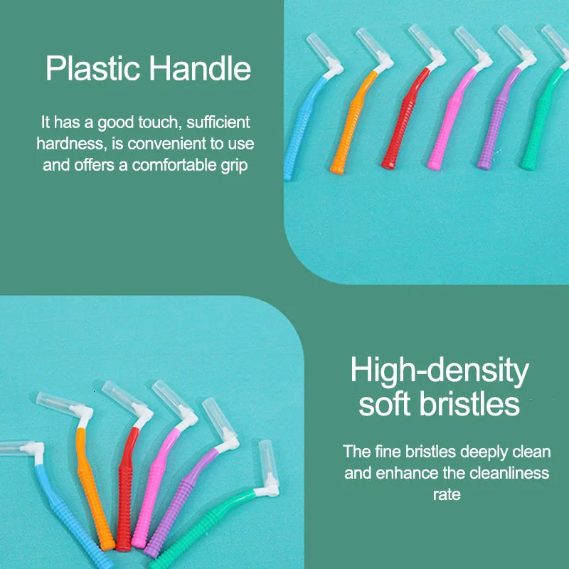 L Type Toothbrush Interdental Brush Rod Dental Floss Dental Floss Reusable Plastic Toothpick with Thread Thick Floss YAX03 251222