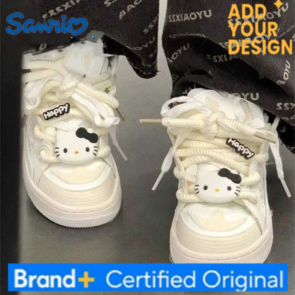 Sanrio Cartoon Board Shoes Anime Hello Kitty Cute Sports Shoes Autumn Versatile Thick Bottom Sneakers Rise Leisure Sneaker Girl Gift H251223