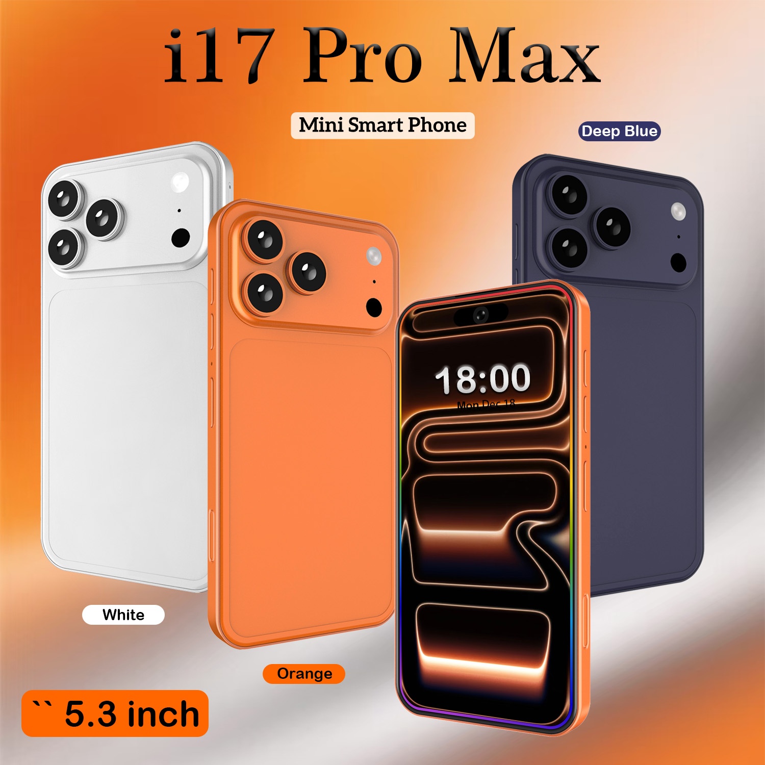 I16 I17 Pro Max 22GB+2TB Cellphone Wireless Charging 5G Smartphone Network Unlock 72+108MP Pixel Fingerprint Unlock Facial Recognition 8000Mah