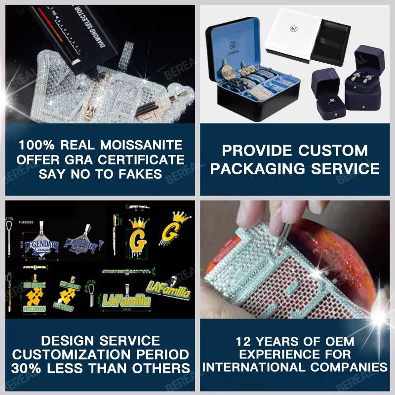 2025 new style Wholesale VVS Moissanite Diamond Hip Hop Ring Six-pointed Star Baguette Cut 925 Silver Hip Hop Jewelry Custom Championship Rings