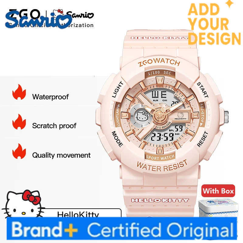 Sanrio Hello Kitty Womens Digital Watch Sports Watch Multi-Function Dual-Display Waterproof Wristwatch Gift 8511 H251223