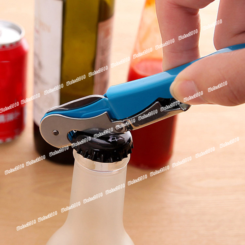 Stainless Steel Bottle Opener Knife Pull Tap Double Hinged Corkscrews Household Kitchen Tools 9 Colors