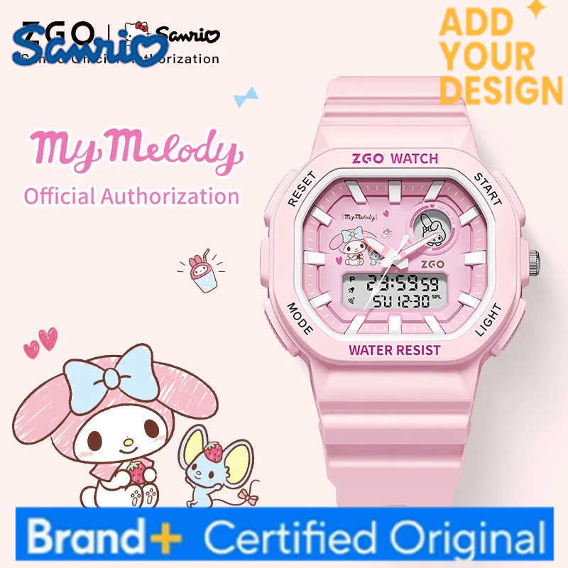 Sanrio X My Melody New Electronic Watch Dual Display Waterproof Luminous Student Watches Multi-Functional Digital Watch 810 H251223