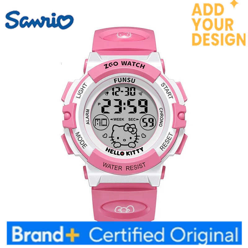 Sanrio Hello Kitty Watch Sports Waterproof Luminous Digital Watch Gifts For Female Students Kawaii Kids Watch Gift Toy Watch H251223