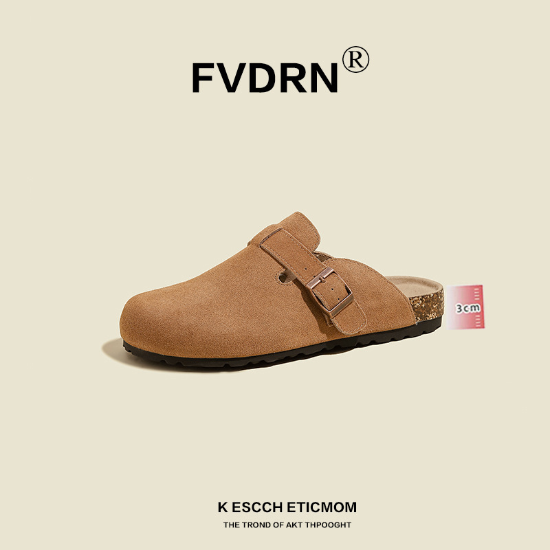 Free shipping designer slippers for womens flat slippers pink blue khaki black red yellow Fashionable Versatile Genuine Leather Soft Sole Slippers