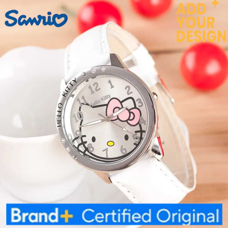 Sanrio Hello Kitty Diamond Belt Watch Cartoon Bow Digital Quartz Electronic Watch Exquisite Toys Kawaii Birthday Gift For Girls H251223