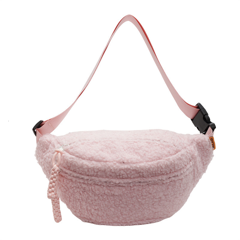 Large Womens Waist Bag Winter Plush Belt Bag Shoulder Crossbody Chest Bag Fashion Fluffy Fanny Pack Banana Purse er Bag 241031