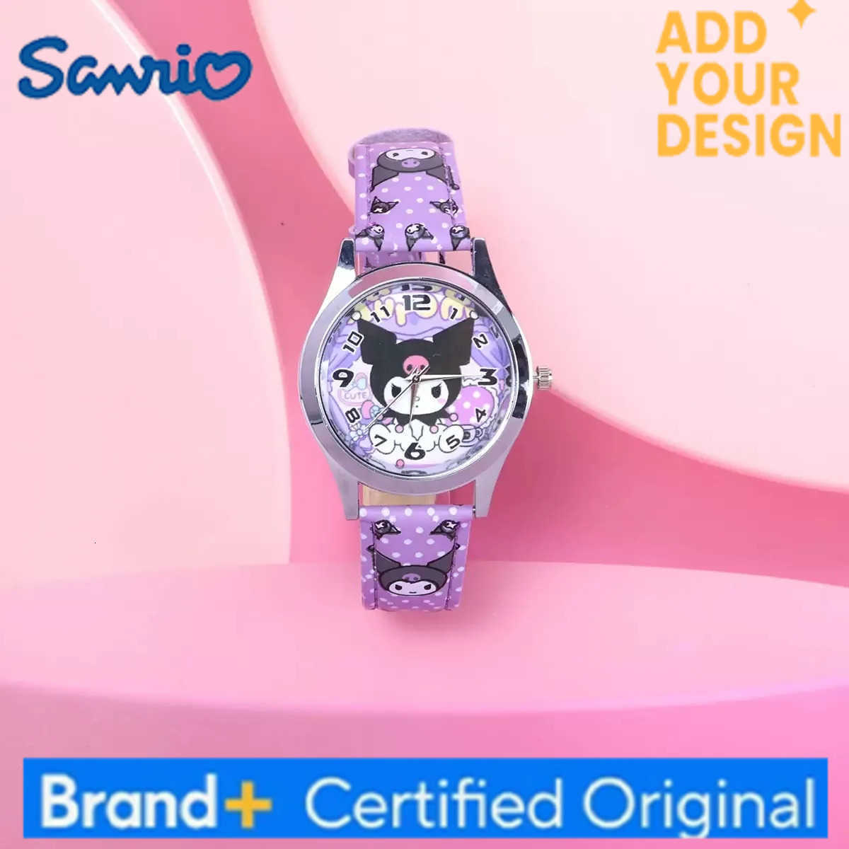 Sanrio Children Watches Kuromi Hello Kitty Silicone Strap Quartz Cartoon Melody WristWatch Girls Children Birthday Gifts H2512231