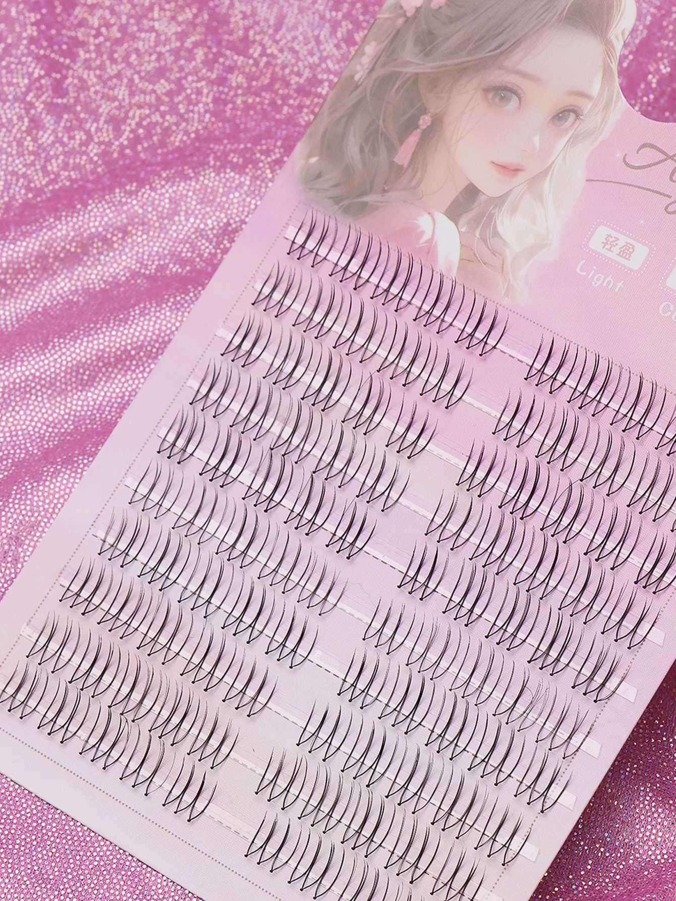 100 Clusters Large Capacity Fake Eyelash Natural Single Cluster Photogenic Manga EyelashT251223