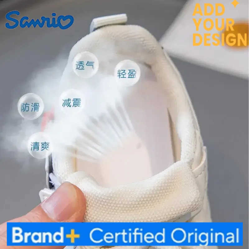 Sanrio Hello Kitty Girls Kawaii Sneakers Anime Spring Autumn New Cartoon Soft Bottom Shoes Casual Dirty Running White Shoes Comfortable H2512231