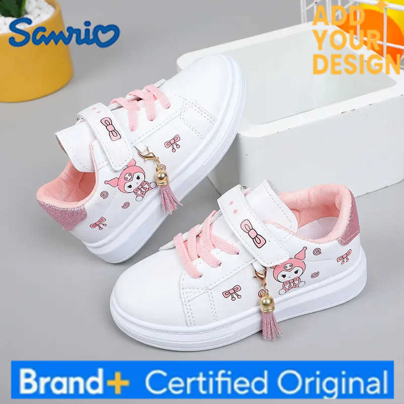 Sanrio Girlss Fashion Sneakers Kids Anti-skid Casual Shoes Cartoon Anime Kuromi Thick Soles Shoes Childrens Board Shoes H2512231