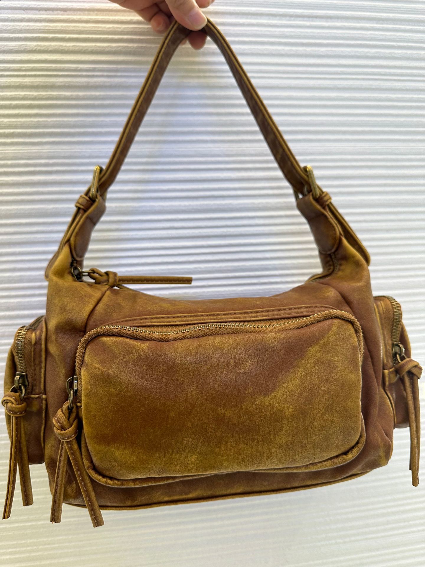 Small Double Pocket Cloth Shoulder Bag for Women Winter Trend Fashion Y2K Crossbody Bags Handbags 241111