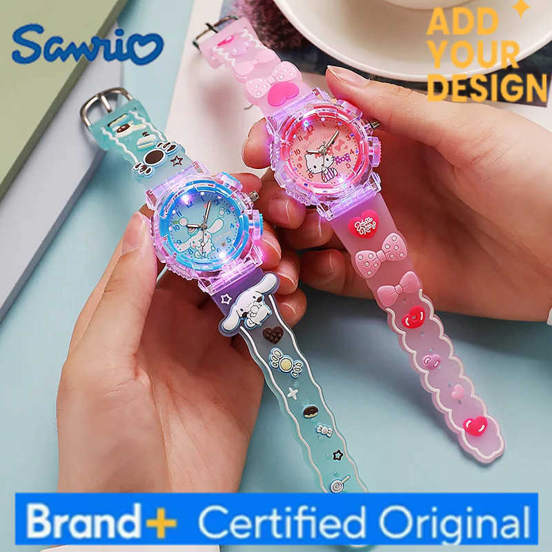 Sanrio Kawaii 3D Pattern Watch Kuromi Luminous Watch Cinnamoroll Melody Childrens Wrist Watch Hello Kitty Boy Girls Watch Gifts H251223