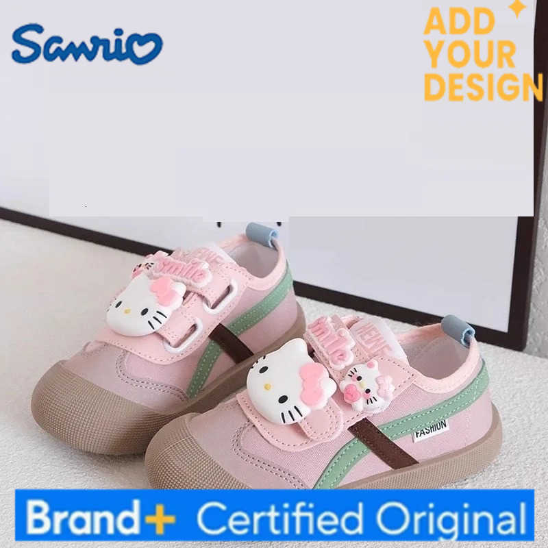 Sanrio Hot Hello Kitty Girl Sneakers Child Spring Autumn Soft Sole Canvas Kawaii Anime Cartoon Fashion New Style Casual Shoes H251223