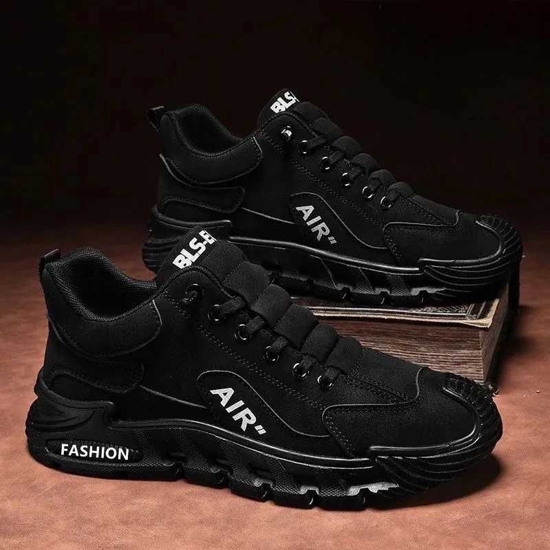Mens Work Shoes 2025 New Sle Breathable Slip-On Anti-Slip Wear-Resistant Casual Sports Shoes Thick Bottom Labor Protection Z251223