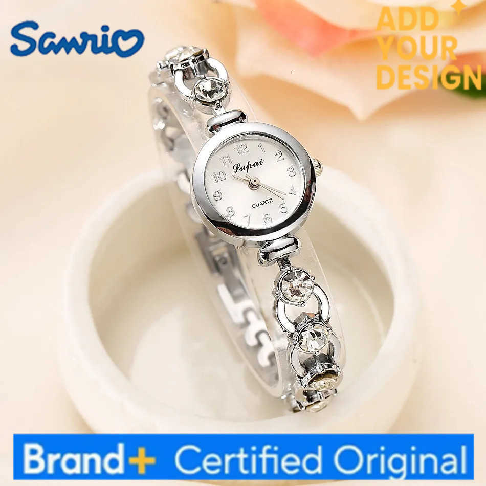 Sanrio Ladies Luxury Business Watch Fashion Classic shiny Bracelet Reloj With Round Case Shape Women Elegant Quartz Diamond Wristwatch H251223