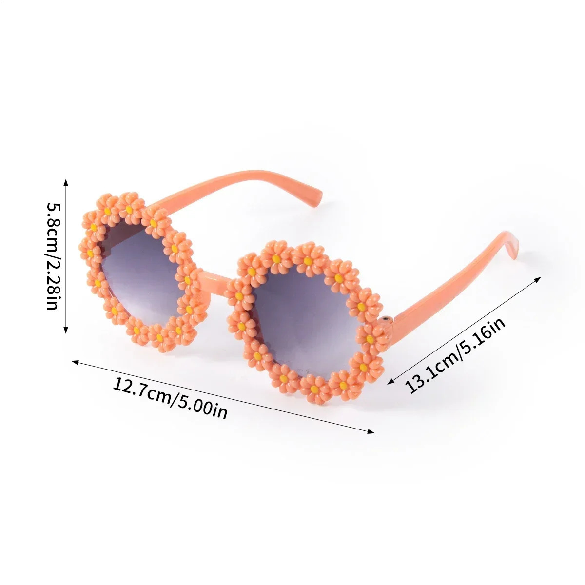 Kids Daisy Flower Round Frame Sunglasses Children Girls Birthday Wedding Party Po Props Summer Outdoor Decor Supplies Z260305