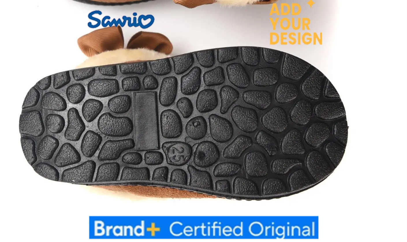 Sanrio hello kitty kuromi winter cotton boots children in the snow girl baby thicken casual shoes plus velvet warm cotton shoes H251223