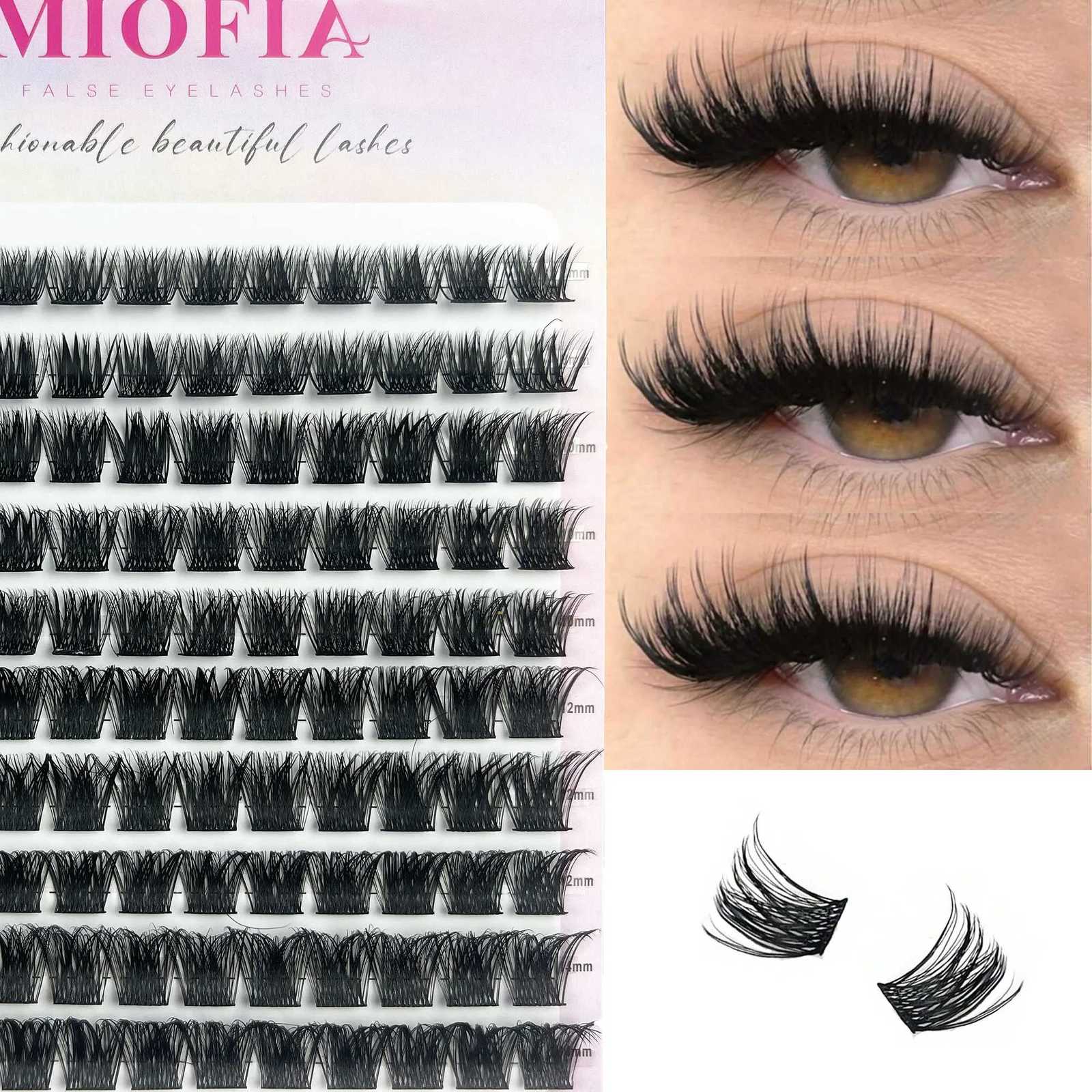 120 Cluster Individual Lashes D Curl 8-14mm Mixed Tray Natural Eyelash Extension 3D Faux Mink Eyelashes bunches Makeup ToolsT251223
