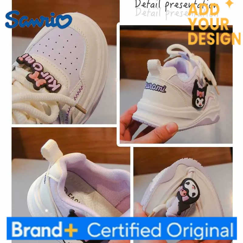 Sanrio Childrens Cute Melody Casual Board Shoes Girls Cartoon Sneakers Spring and Autumn New Kawaii Kuromi Anti Slip Soft Sole Shoes H251223