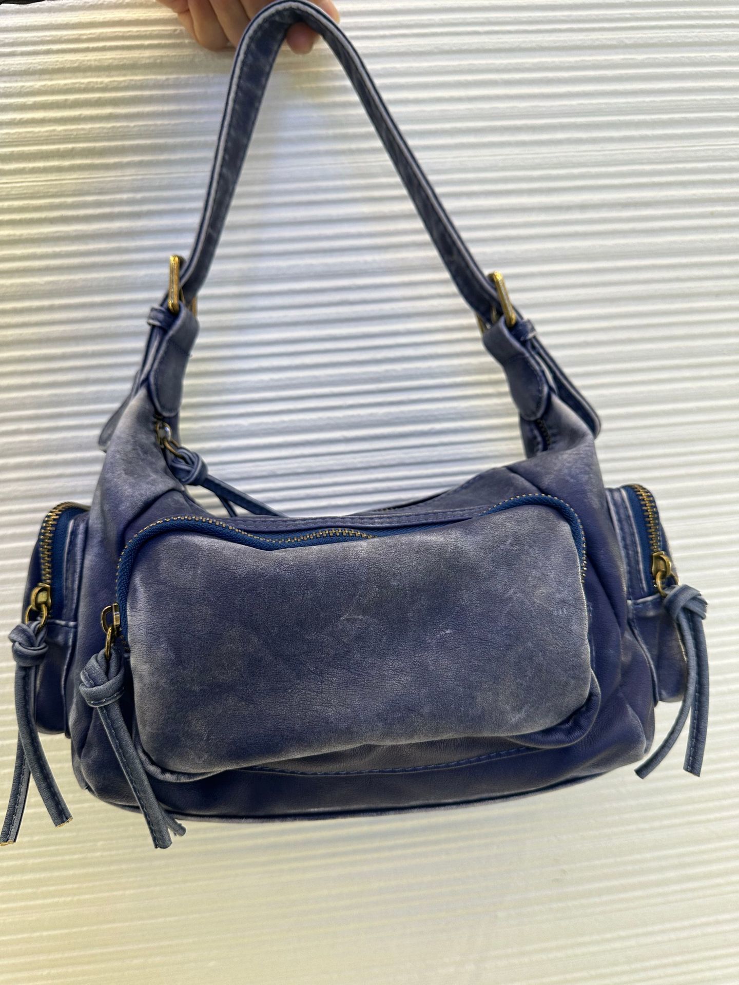 Small Double Pocket Cloth Shoulder Bag for Women Winter Trend Fashion Y2K Crossbody Bags Handbags 241111