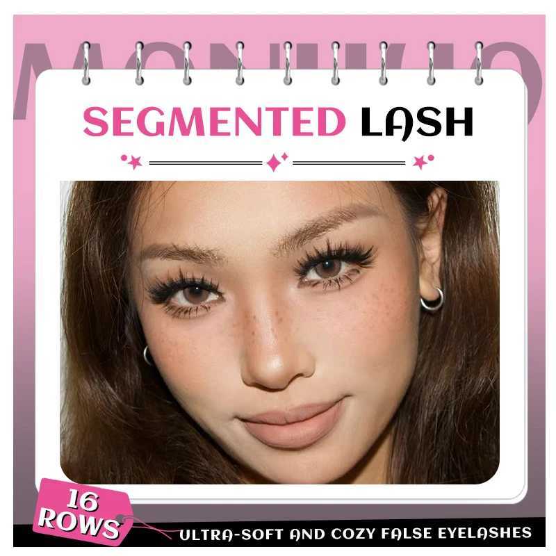 DINGSEN 16 rows Cluster Lashes 406080100P Mixed DIY Individual Eyelashes Thick Tray DIY Eyelash Extension Wispy Volume EyelashesT251223