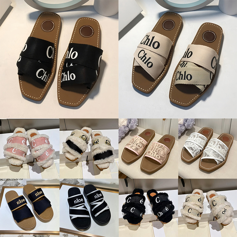 free shipping Designer sandals Woody clogs heels slippers slides clog shoes for mens womens black sandal flats mules sandal Flip Flops top