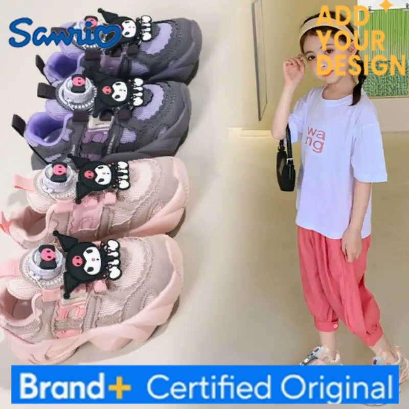 Sanrio Kuromi Girls New Casual Shoes Childrens Animal Cartoon Fashion Soft Sole Breath Sports Shoes Comfortable Running Shoes H251223