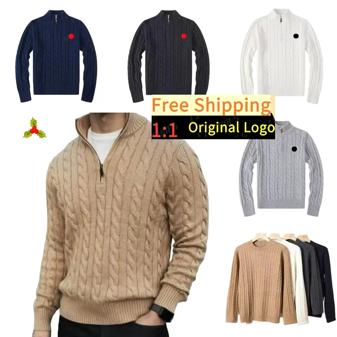 Mens Polo Sweaters … - image