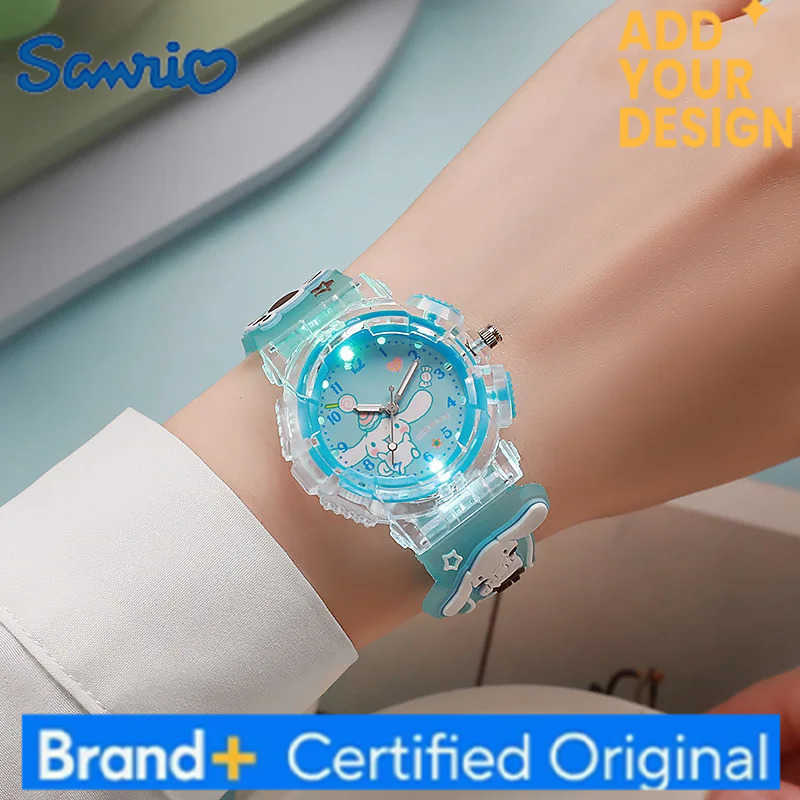 Sanrio Kawaii 3D Pattern Watch Kuromi Luminous Watch Cinnamoroll Melody Childrens Wrist Watch Hello Kitty Boy Girls Watch Gifts H251223