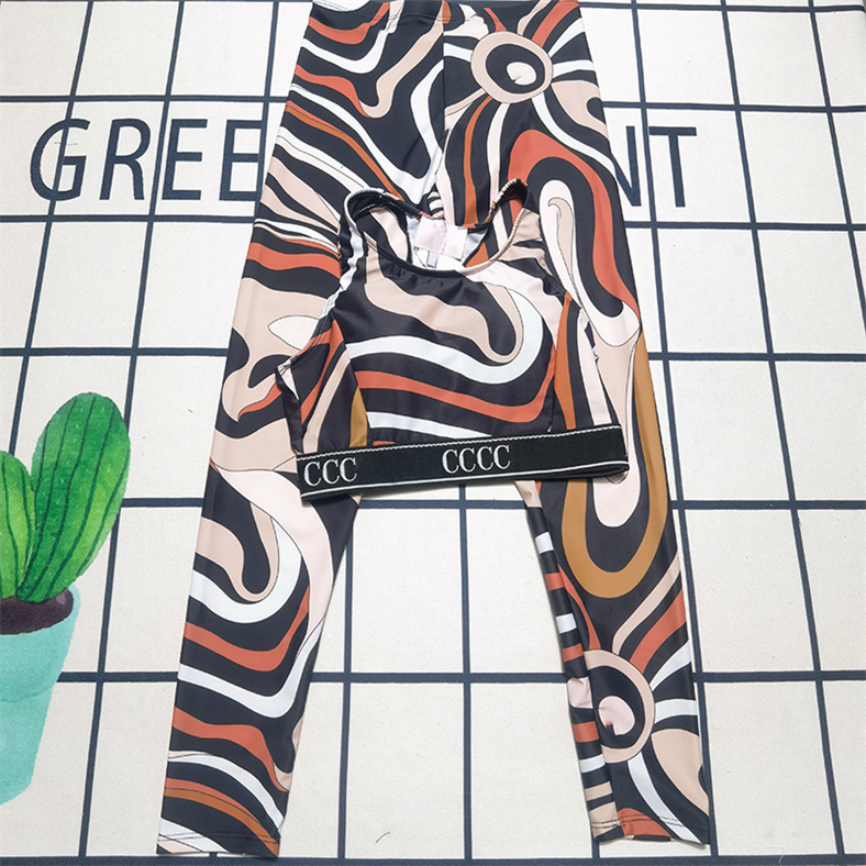 Designer Women Vest Pants Set Short Tanks Yoga Stretch Leggings Summer Tennis Golf Tracksuit Brand Sport Outfits