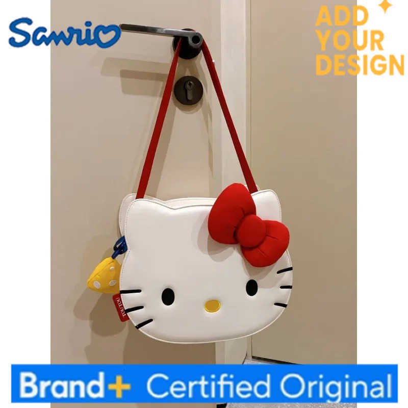 Sanrio PU New Hello Kittys Crossbody Bag Shoulder Bag Anime Cartoon Girl Cute Large Capacity Tote Bag Printing Bags for Woman H251223