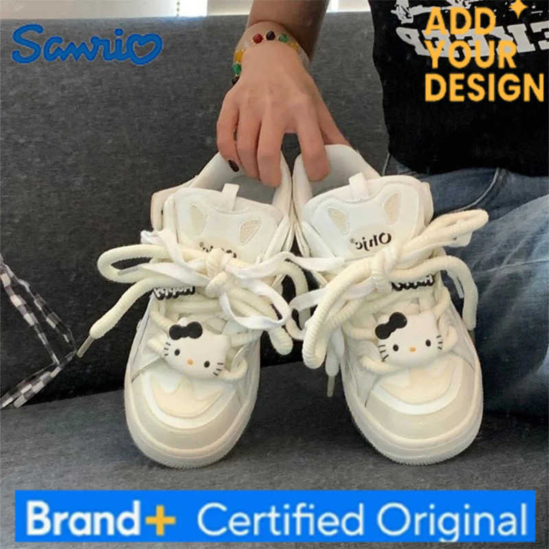 Sanrio Kawaii Hello Kitty Women Sports Shoes Anime Cartoon Cute Fashion Exquisite Ins Style Versatile Students Casual Sneakers H251223