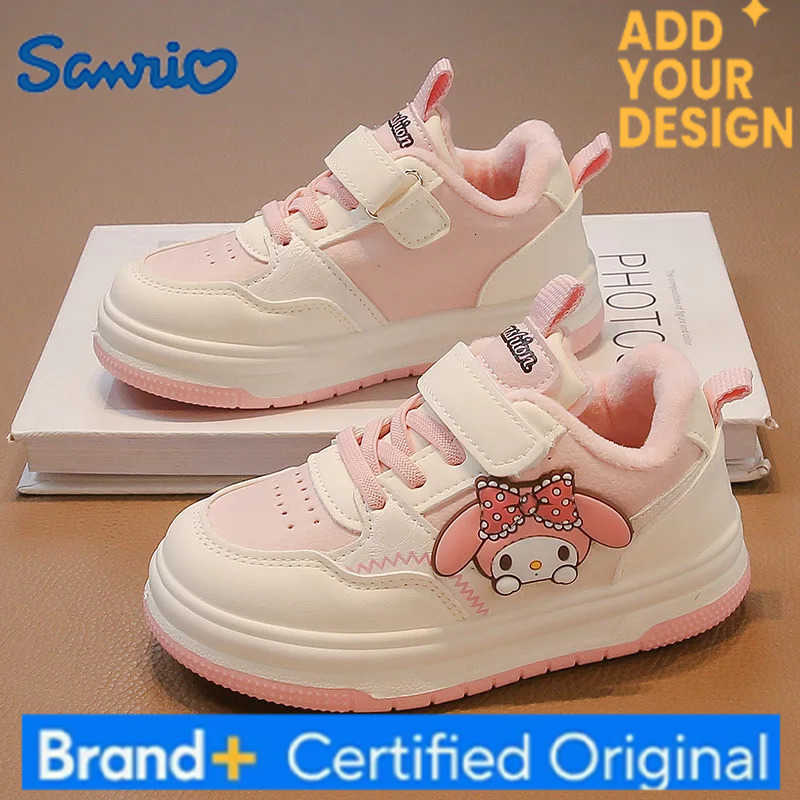 Sanrio spring and autumn new non-slip children casual shoes fashion Girls hello kitty velcro kuromi board shoes H251223