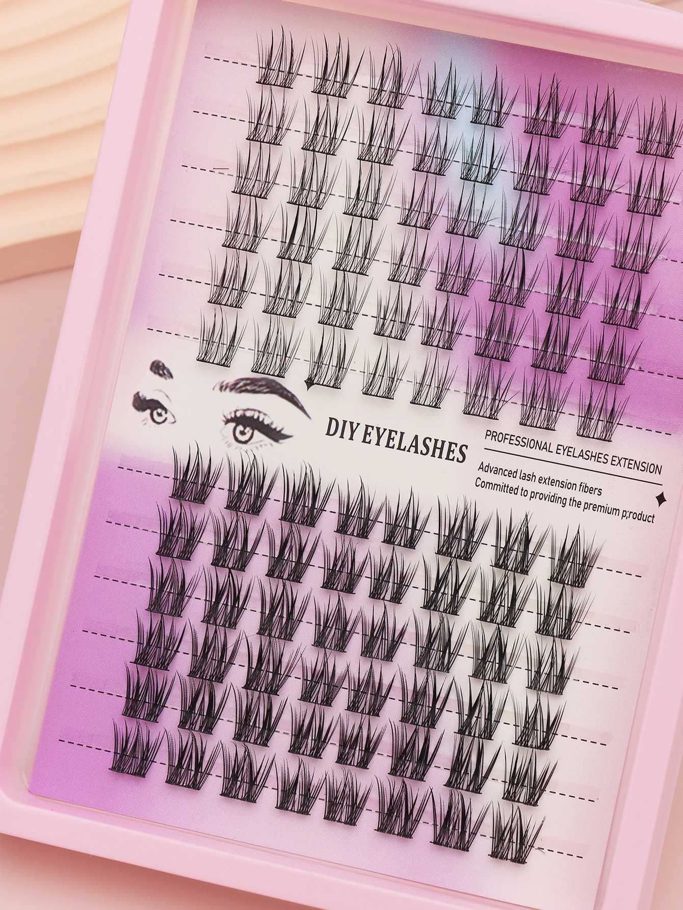 96 Cluster Mixed Natural Extension False Eyelash Party Travel Daily Work Meeting Natural False Eyelash Comfortable WearT251223