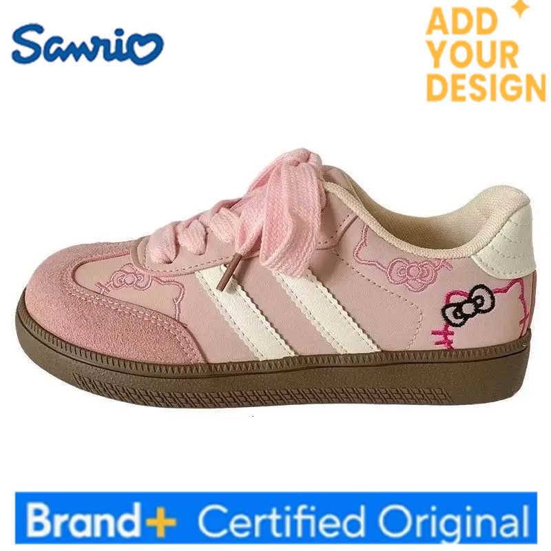 Sanrio Hello Kitty Board Shoes Cute Dopamine Originality Flat Bottomed Low Cut Shoes Fashion Comfortable Wear-resisting Casual Shoes H251223