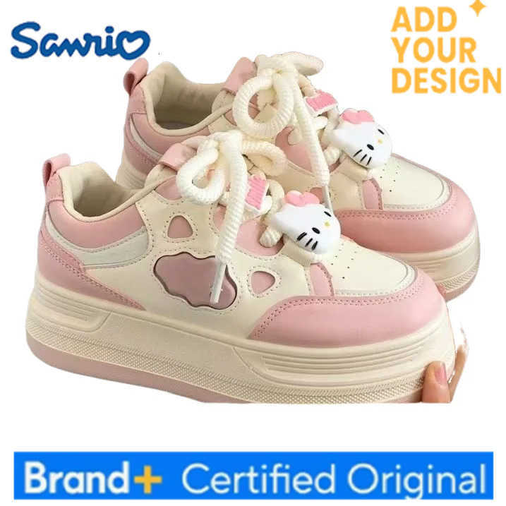 Sanrio Y2K Girl Hello Kitty Skate Shoes Student Children The Spring and Autumn Annals Breathable Waterproof Casual Shoes New Kit H251223