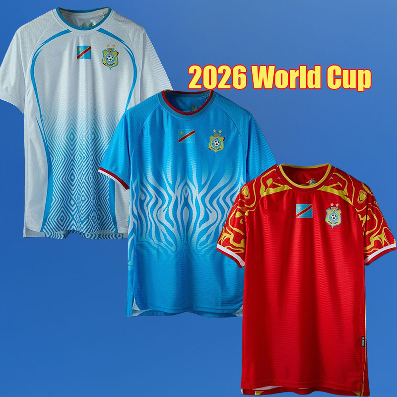 2026 DR Congo Soccer Jerseys 26 27 Africa Cup of Nations Congo home away 3rd Football Shirts Authentic man kit