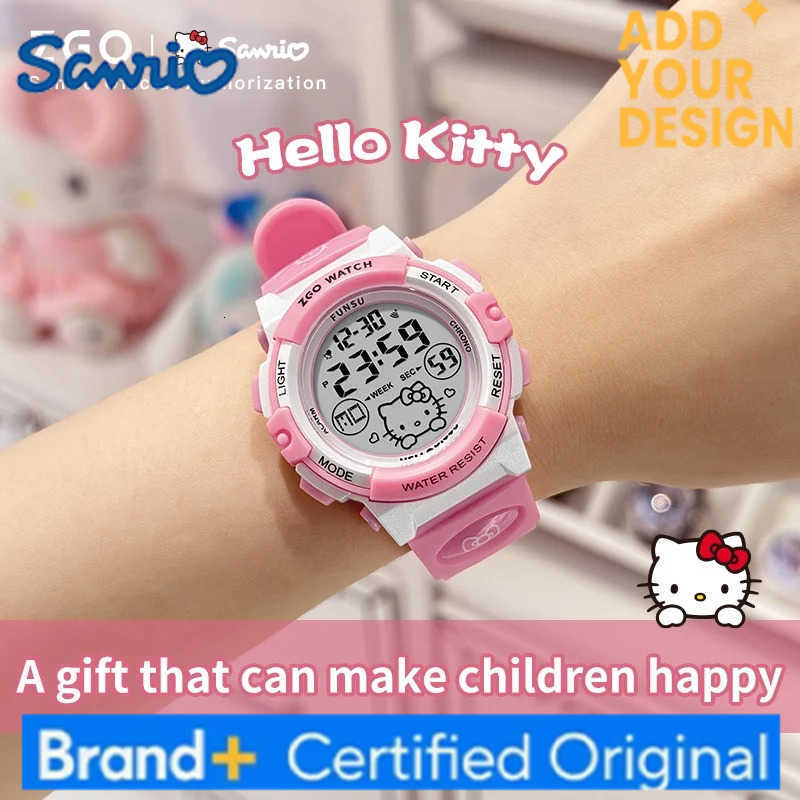 Sanrio Hello Kitty Kids Watch Girls Girl Child Primary School Student Waterproof Luminous Cute Electronic Watches Gift 3052 H251223