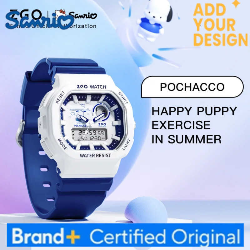 Sanrio Pochacco Boys Kids Watch Dual Display Sports Digital Watch Waterproof Chronograph Electronic Watch 810 H251223