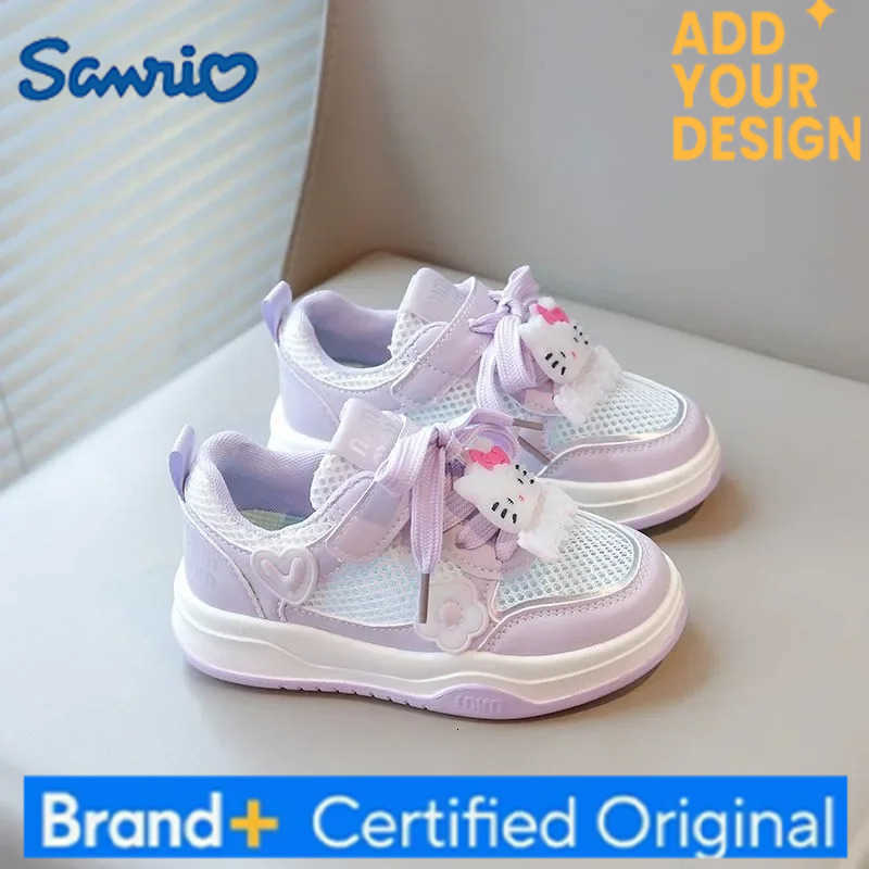 Sanrio 2025 Summer Hello Kitty Anime Mesh Casual Sneakers Cute Cartoon Kawaii Breathable Sports Shoes Girls Gifts for Kids H251223