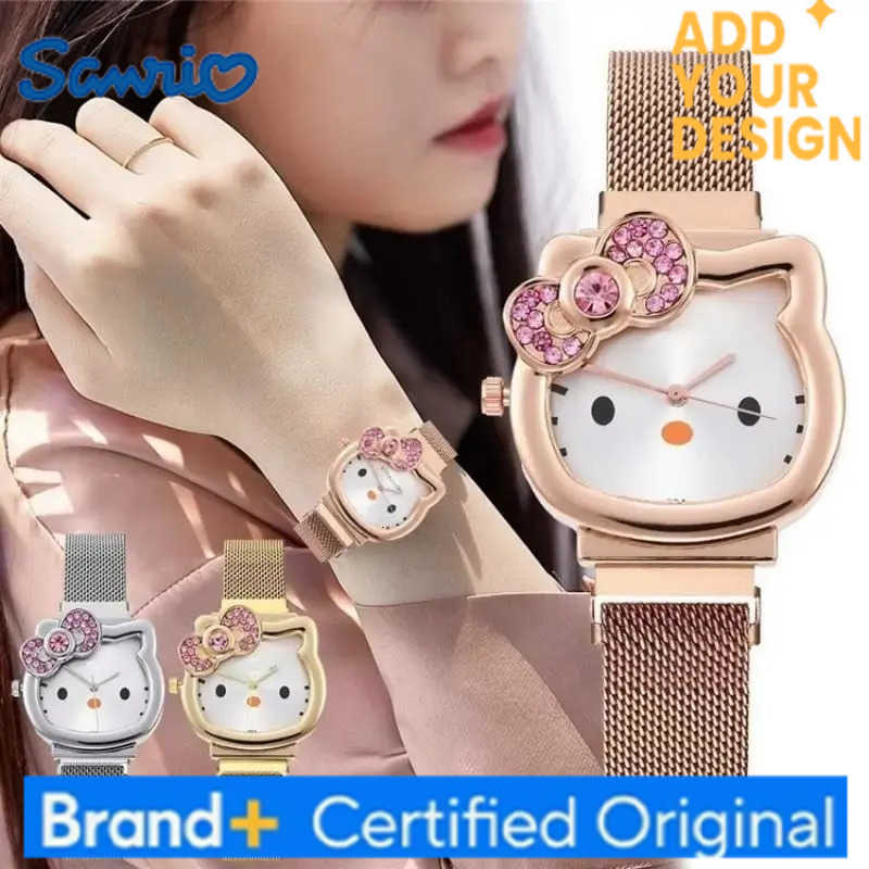 Sanrio NEW Latest Watch Hello Kitty Casual Luxury Watch Couple Style Childrens Gift Student Watch Quartz Watch H251223