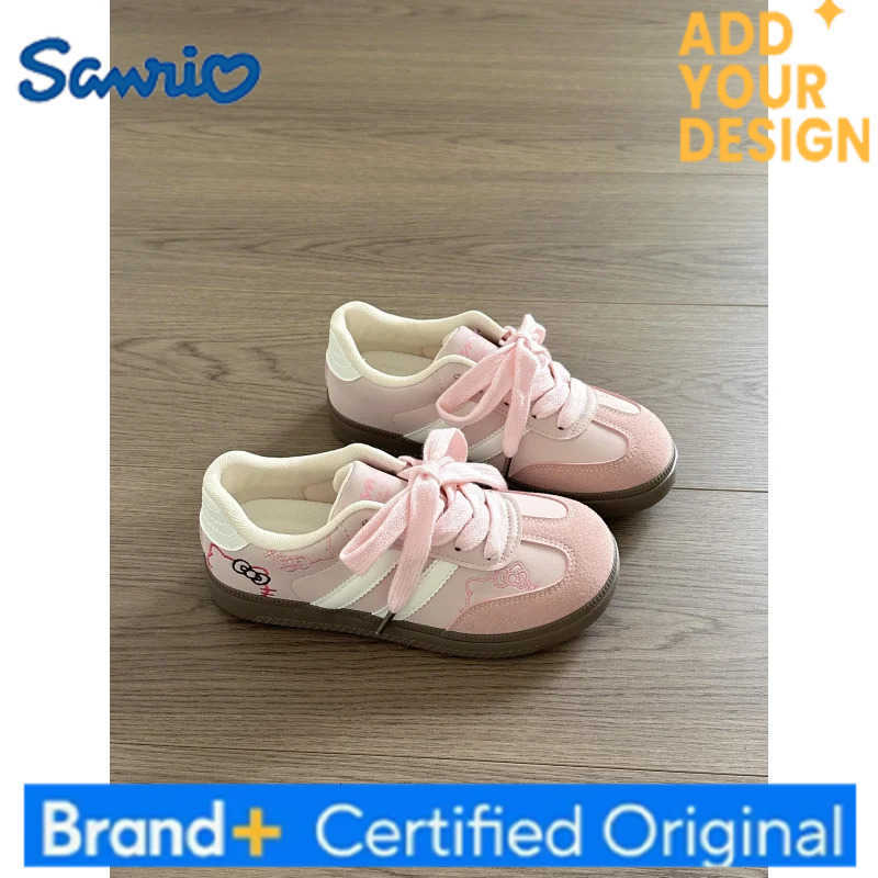 Sanrio Hello Kitty Sneakers Board Shoes Cute Cozy Y2K Style Pink Thick Soled German Training Embroidery Casual Retro Girls Niche Design H251223