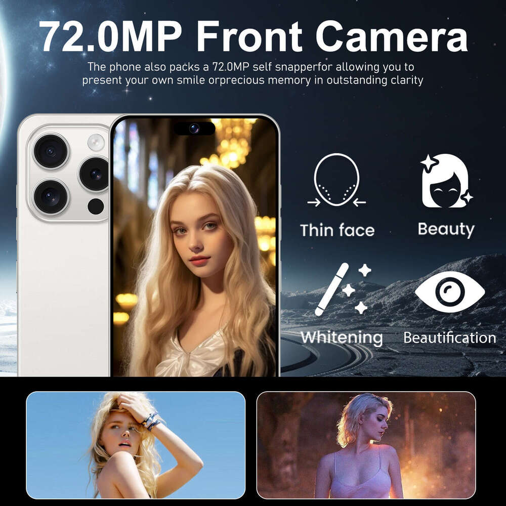 Famous Brand Cross border exclusive smartphone i15 ProMax high-definition large screen 16+1T Android phone in stock CKS