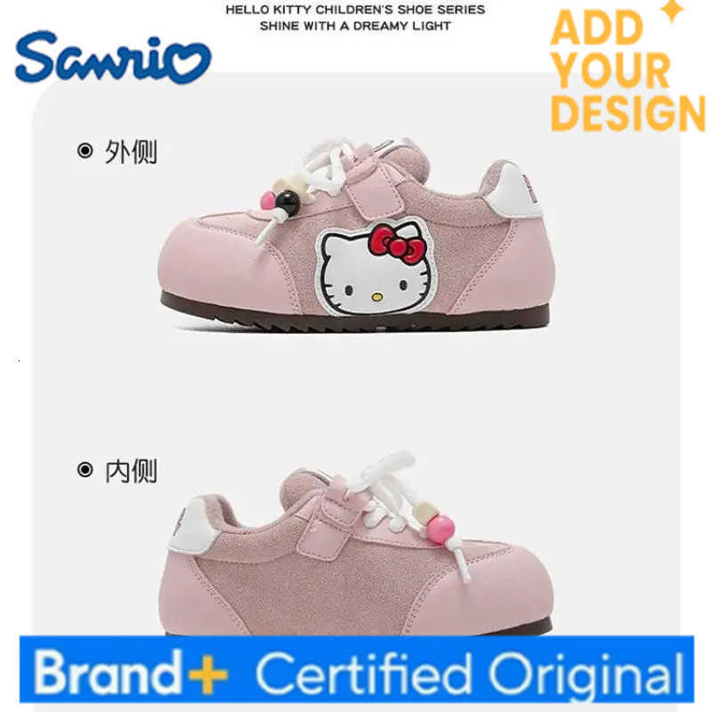 Sanrio Girl Hello Kitty Fashion Fleece-Lined Lightweight Sneakers Student Cartoon Winter Wear-Resistant Child Casual Shoes New H251223