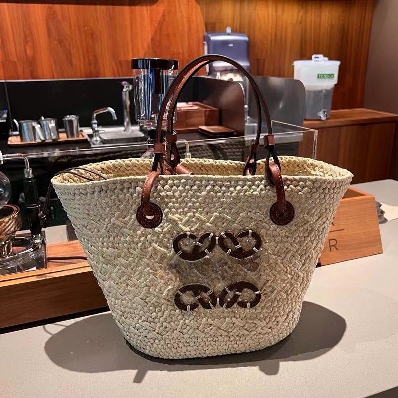 Designer Bag French Raffia Handwoven Bag New Fashion Women's Crossbody Bag Classic Woven Shoulder and Handbag Large Capacity Market Basket Bag 10A LS 2025