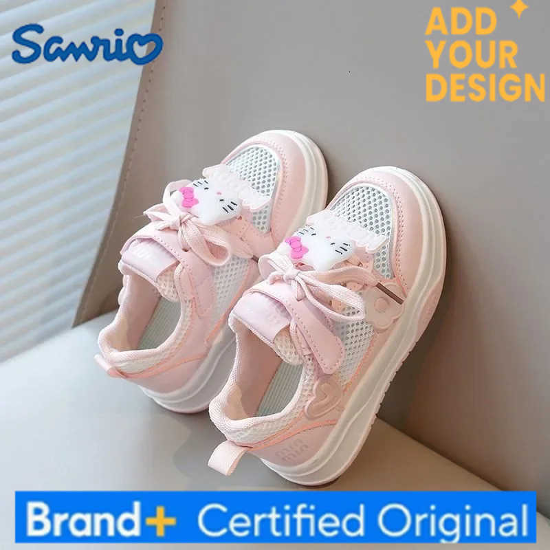 Sanrio 2025 Summer Hello Kitty Anime Mesh Casual Sneakers Cute Cartoon Kawaii Breathable Sports Shoes Girls Gifts for Kids H251223